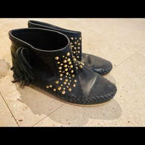 Fringe studded booties size 6